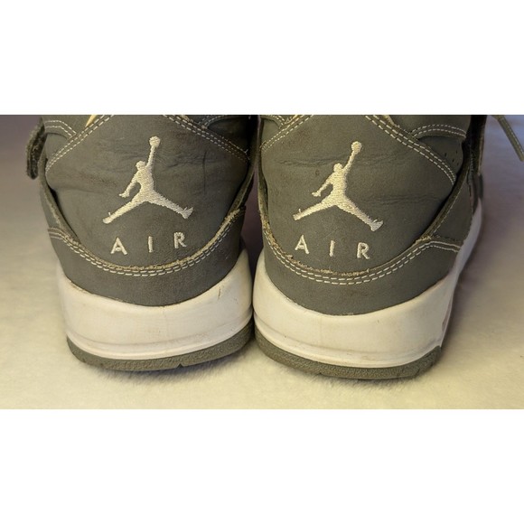 NIKE AIR JORDAN FLIGHT 45 HIGH MAX COOL GREY-WHITE SZ 4.5 (YTH) RARE! 524865-014 - Picture 7 of 15
